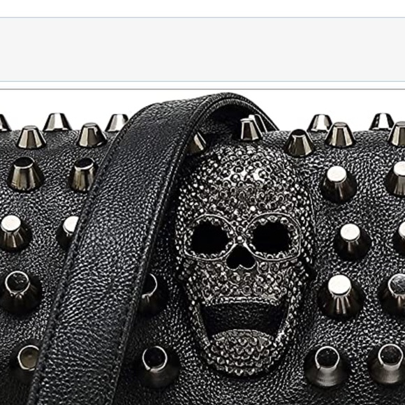NWT SC LA Skull and Stud Rhinestone Bling Studded Crossbody … - Picture 10 of 13